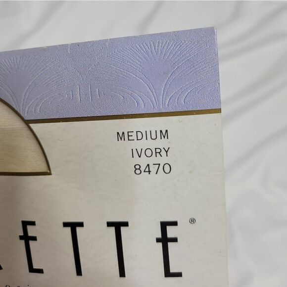 VINTAGE Vassarette ivory panty shaper tummy control nylons tights M‎ - Picture 4 of 6